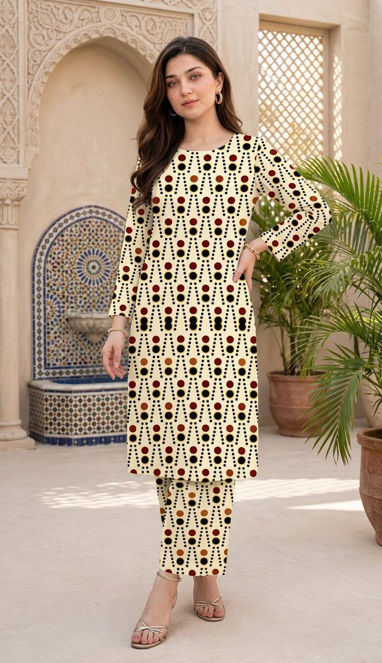 Rustica Dot — Printed Lawn 2-Piece Unstitched Suit