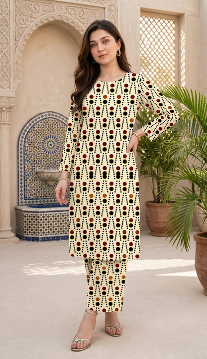 Rustica Dot — Printed Lawn 2-Piece Unstitched Suit