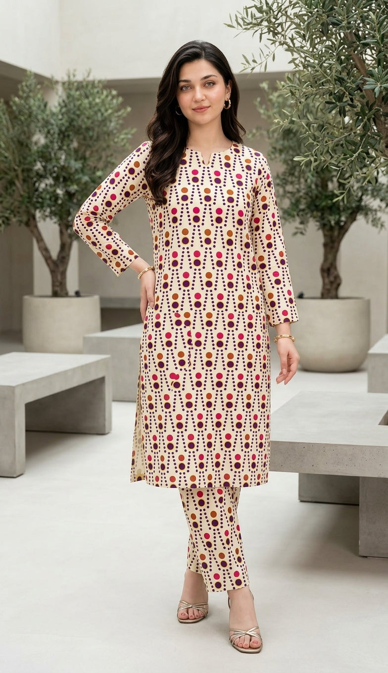 Berry Mosaic — Printed Lawn 2-Piece Unstitched Suit