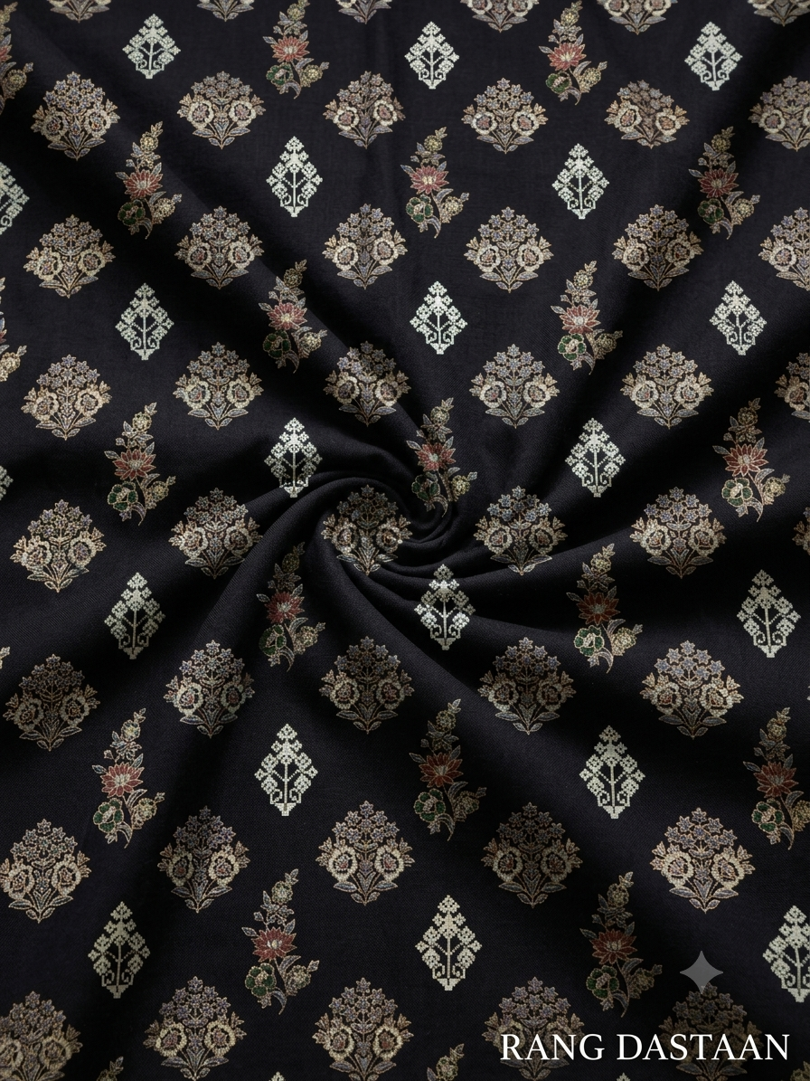 Midnight Heritage - Printed Lawn 2-Piece Unstitched Suit