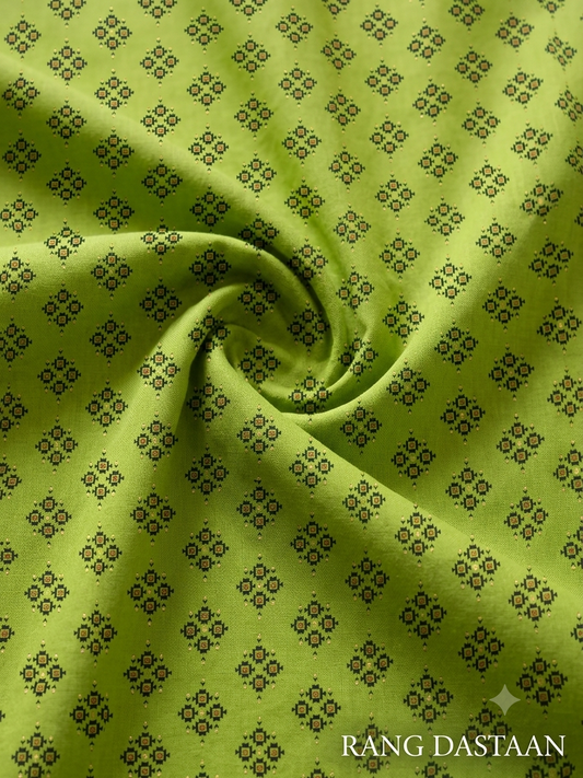 Lime Green Charm - Printed Lawn 2-Piece Unstitched Suit
