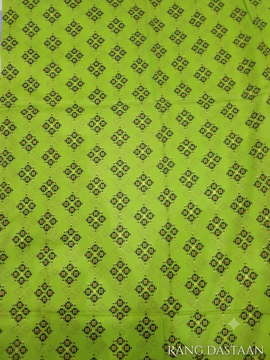 Lime Green Charm - Printed Lawn 2-Piece Unstitched Suit